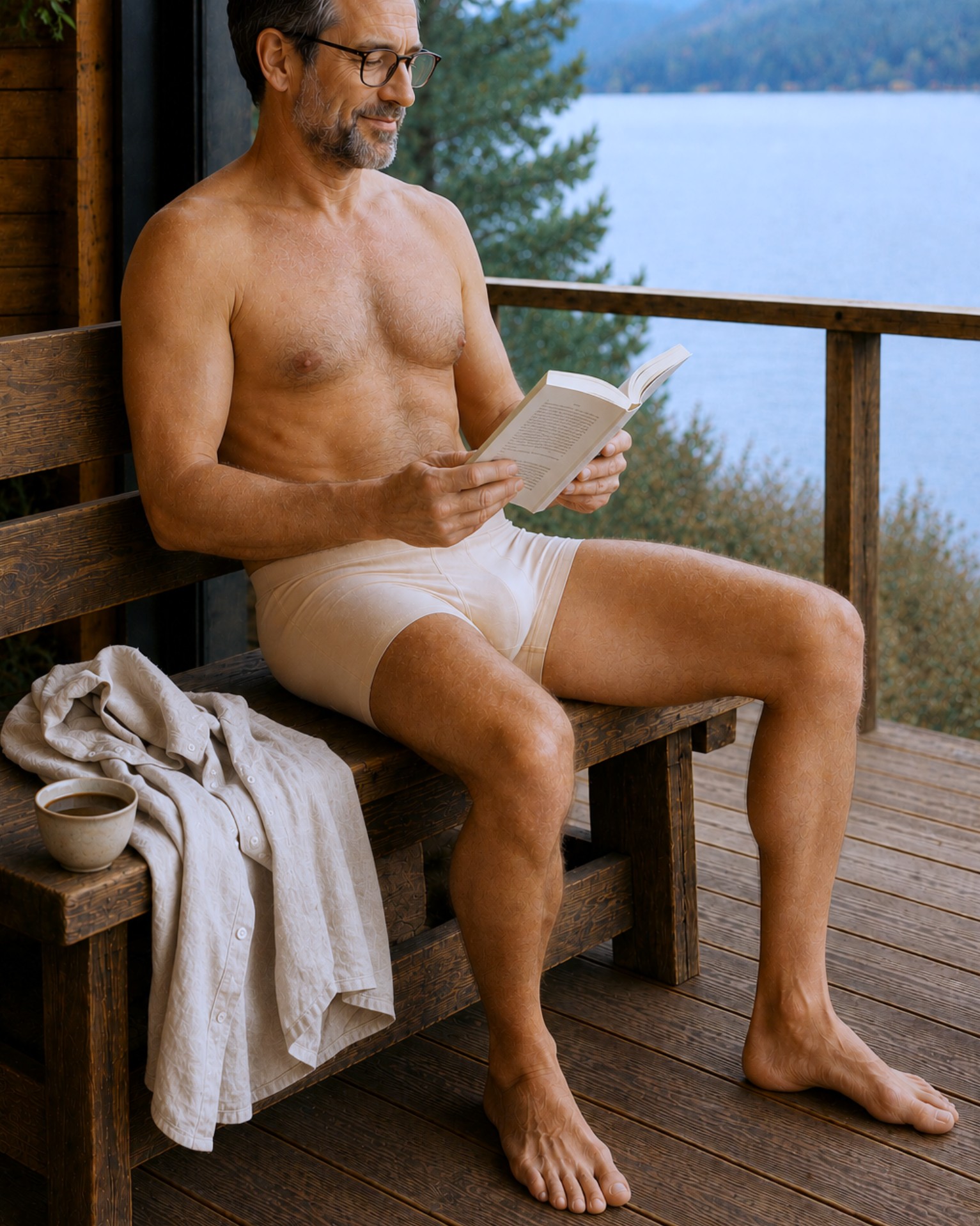 Boxer sous-vêtement 100% coton homme Pêche - lifestyle - Natura Feel