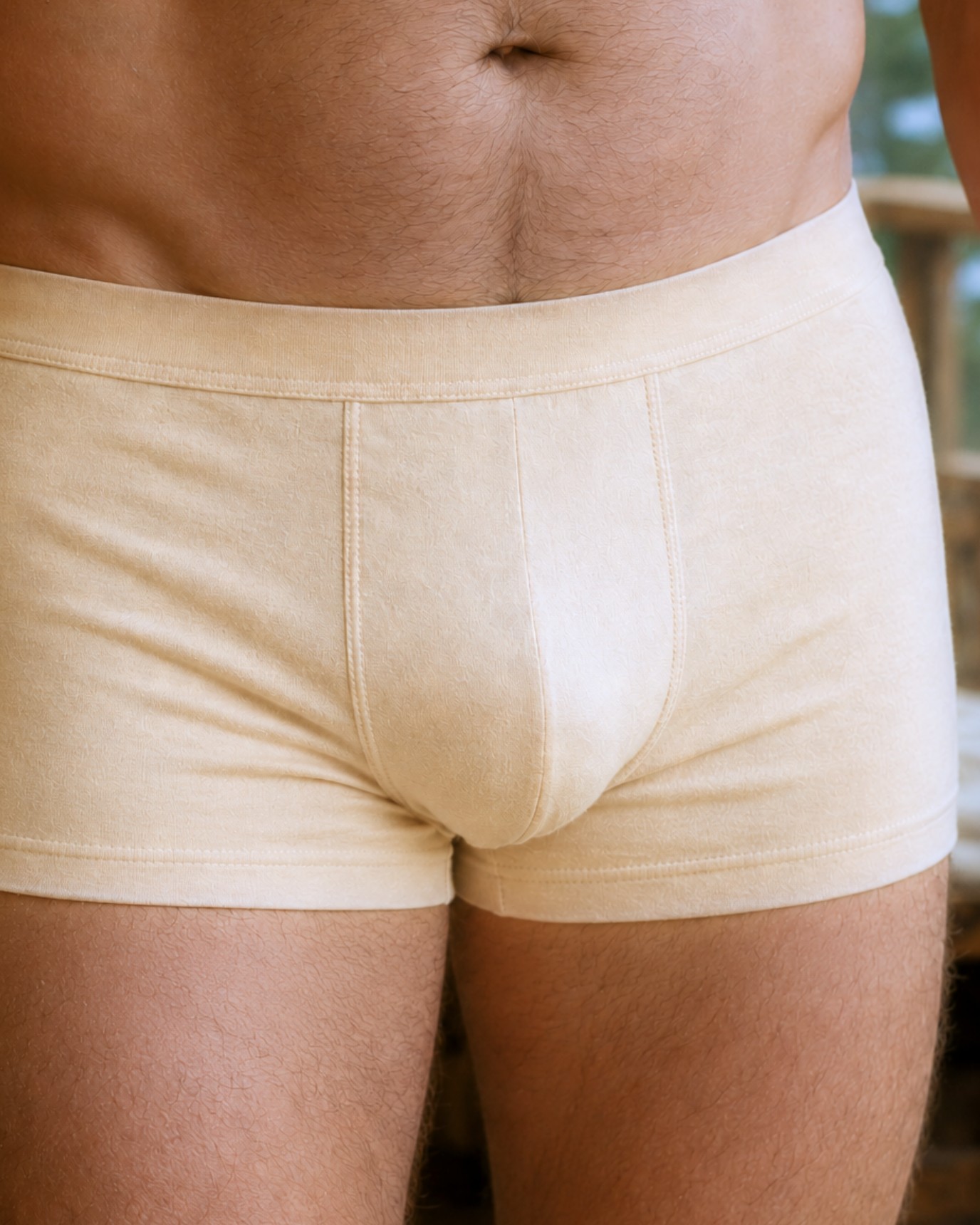 Boxer 100% coton bio homme Pêche - Zoom - Natura Feel