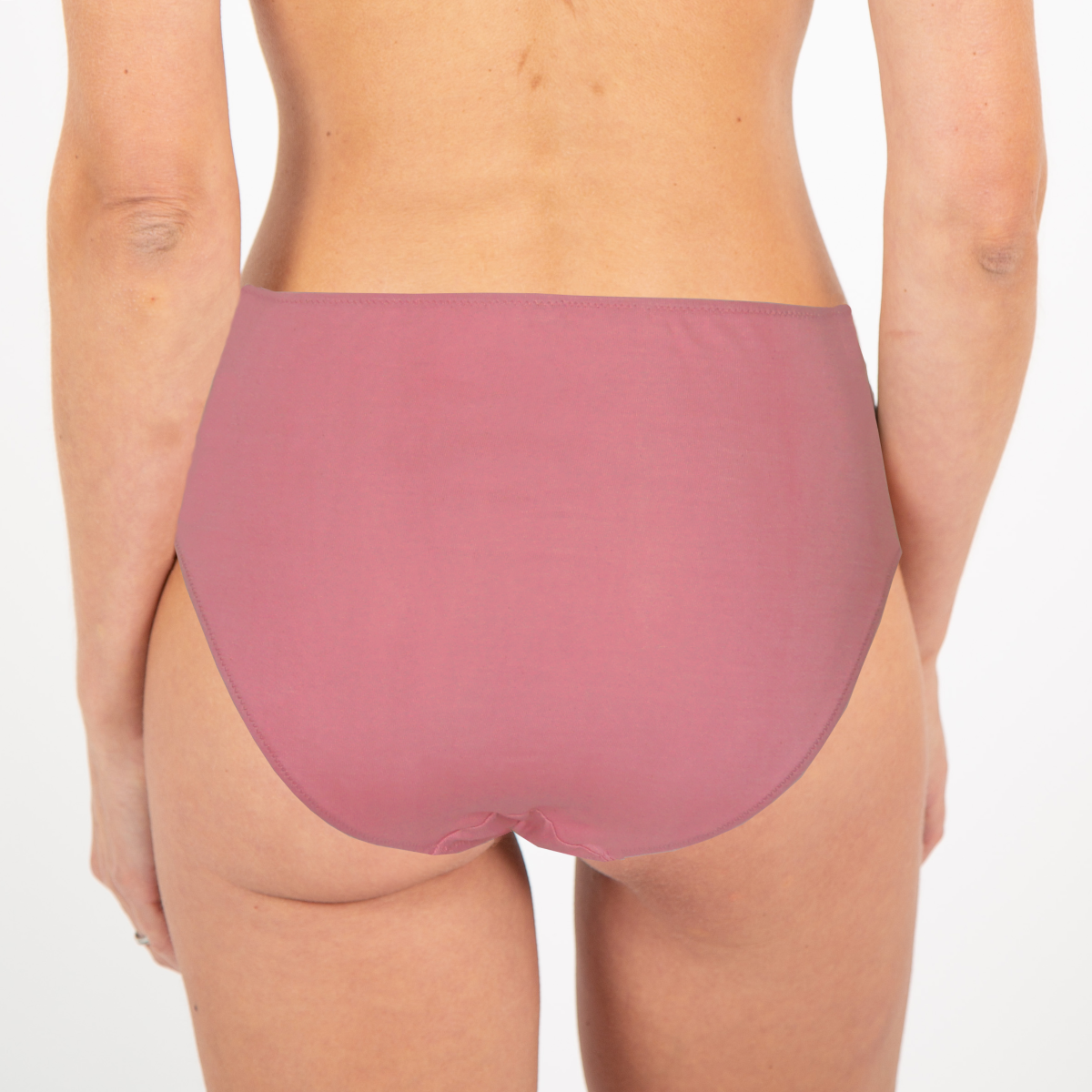 Culotte taille haute coton bio Fleur dorchidée et Ecume de mer dos - Natura Feel