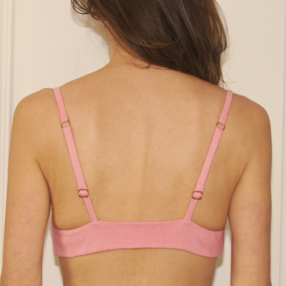 Soutien-gorge Triangle à volants coton bio arrière Fleur dorchidée - Natura Feel