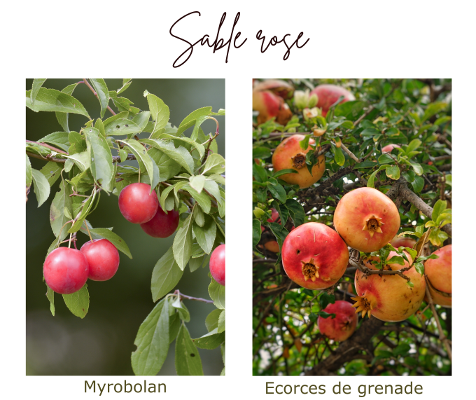 composition coloris sable rose natura feel
