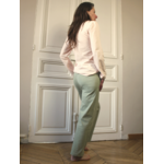 Pantalon pyjama femme teinture végétale et coton bio Feuilles de sauge - Natura Feel