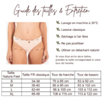 String femme coton Natura Feel - Guide des tailles