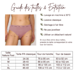 Culotte 100% coton Natura Feel - Guide des tailles