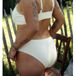 Slip femme taille haute coton Ecume de mer - Dos - Natura Feel