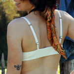 Soutien-gorge coton bio Triangle à volants Ecume de mer - Dos - Natura Feel