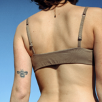 Soutien-gorge coton bio Triangle à volants Ecorce - Dos -Natura Feel
