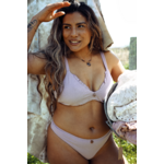 Soutien-gorge 100% coton sans armature Triangle à volants Lilas - lifestyle - Natura Feel