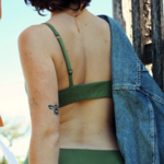 Soutien-gorge coton bio Triangle à volants Lierre - Dos - Natura Feel