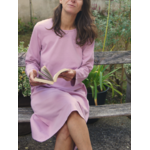 Chemise de nuit manches longues coton bio Lilas - Natura Feel