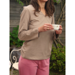 Haut de pyjama coton manche longue femme et teinture végétale Ecorce - Natura Feel