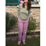 Pantalon de pyjama femme coton bio et teinture végétale Lilas - Natura Feel