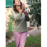 Pantalon pyjama femme coton bio et teinture végétale Lilas - Natura Feel