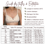 Soutien-gorge sans armature coton Emboitant - Guide des tailles - Natura Feel