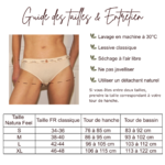 Culotte coton bio à volants - Guide des tailles - Natura Feel