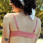 Soutien-gorge coton bio Triangle à volants Fleur de Lotus - Dos - V2 - Natura Feel