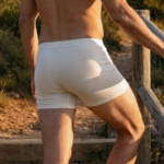Boxer coton bio - dos - Zoom arrière - Ecume de mer - Natura Feel