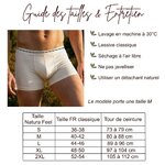 Guide des tailles homme