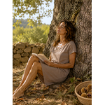 Chemise de nuit coton manches courtes - Ecorce - Natura Feel
