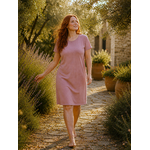 Chemise de nuit  femme coton manches courtes - Bois de rose - Natura Feel