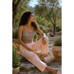 Caraco femme coton bio Ecorce et pantalon femme coton bio Pêche - Natura Feel