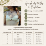Guide des tailles soutien-gorge Triangle coton à volants - Natura Feel
