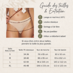 Guide des tailles String coton - Natura Feel