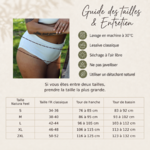 Guide des tailles Culotte taille haute coton - Natura Feel