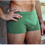 Boxer 100% coton bio homme Lierre - Trois quart zoom - Natura Feel