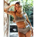 Soutien-gorge 100% coton sans armature Emboitant et culotte haute coton Ecorce - lifestyle - Natura Feel