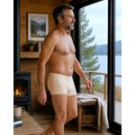 Boxer coton homme Pêche - Trois quart - Natura Feel