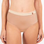 Culotte taille haute coton bio Bois de rose et Sable rose avant - Natura Feel