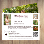 Carte cadeau Natura Feel - Lingerie coton bio et teinture végétale - Verso carte
