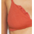 Soutien-gorge Triangle coton bio à volants face Terre de Sienne zoom - Natura Feel