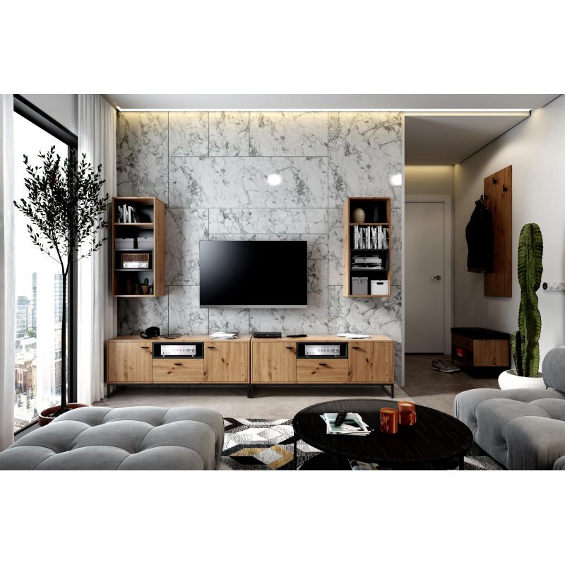 olie-meuble-tv-2-portes-et-1-tiroir-135-cm
