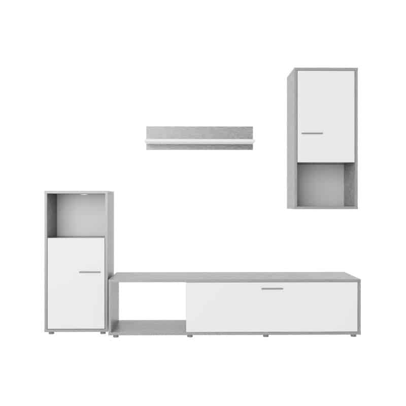 aron-meuble-tv-2-portes-avec-etagere-et-colonnes-murales