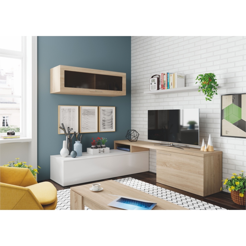 fotv-meuble-tv-2-portes-avec-etagere-murale-l200-cm