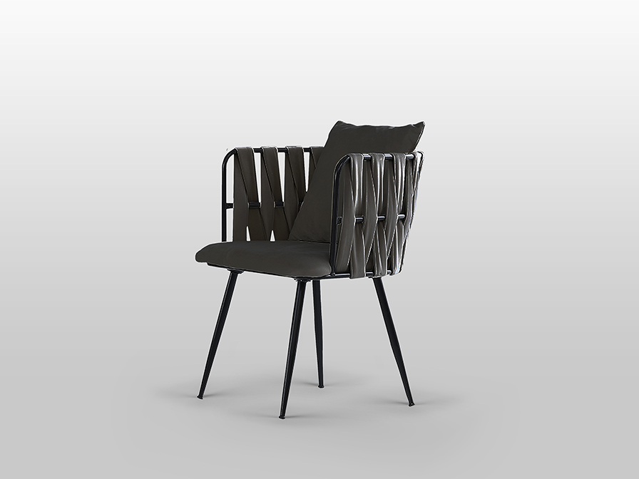 fauteuil noir gris ventura 835626+3