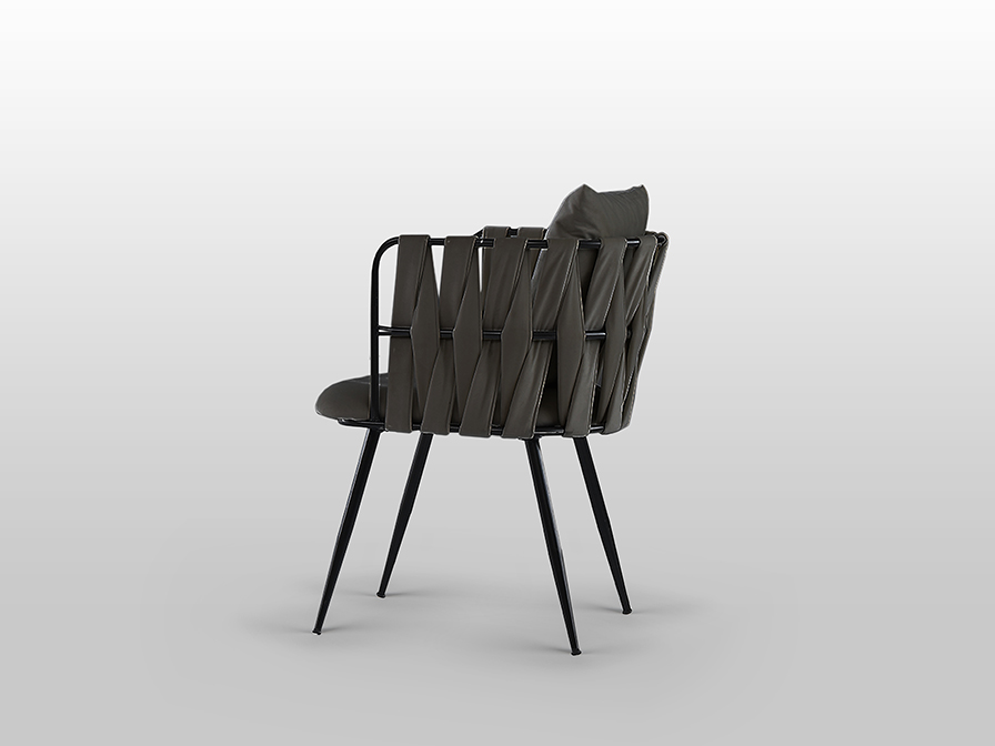fauteuil noir gris ventura 835626+2