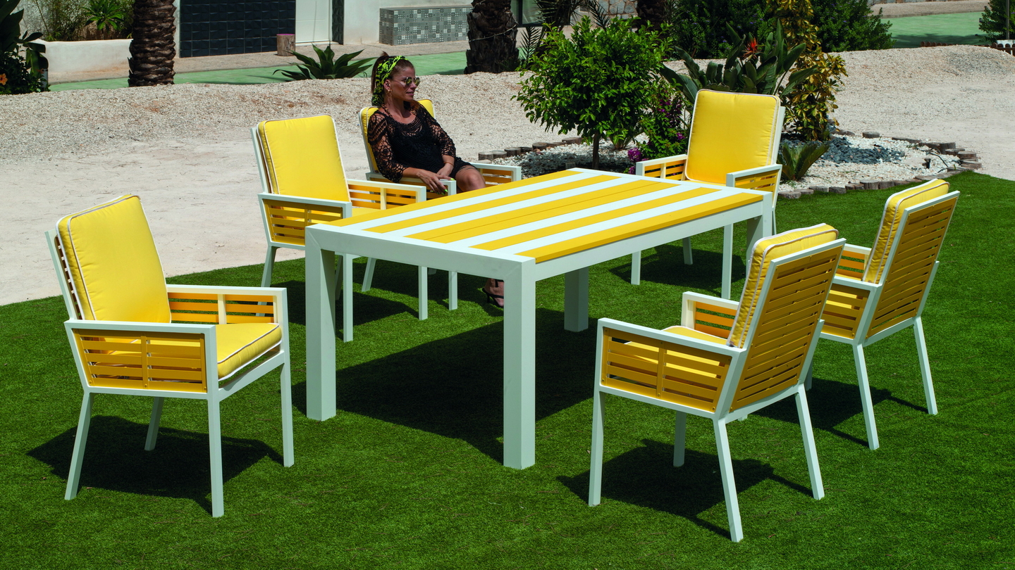 Set Table à Manger Haut de Gamme + 6 fauteuils LUARCA-180/LUARCA-3/6