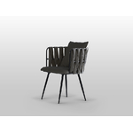 fauteuil noir gris ventura 835626+3