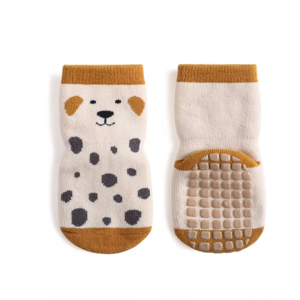 chaussettes antidérapantes épaisses pour bébé ourson