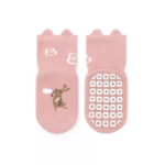 Chaussettes antidérapantes en coton pour bébé fille roses
