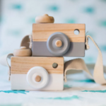 appareil photo factice en bois jouet personnalisé