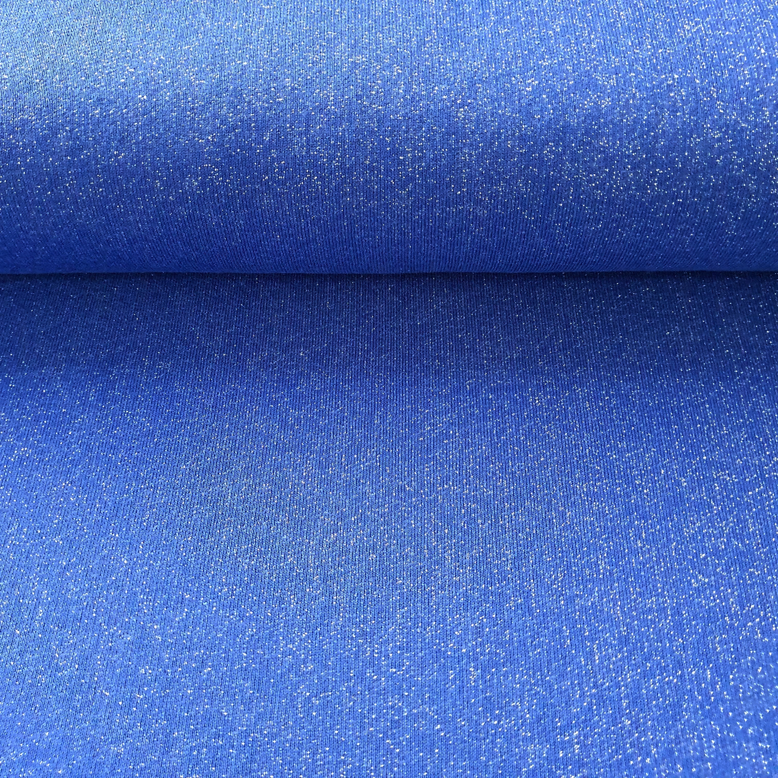 tissu french terry bleu intense
