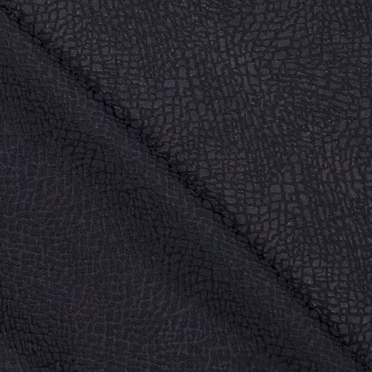 Tissu viscose jacquard Fibre mood imprimé animalier noir