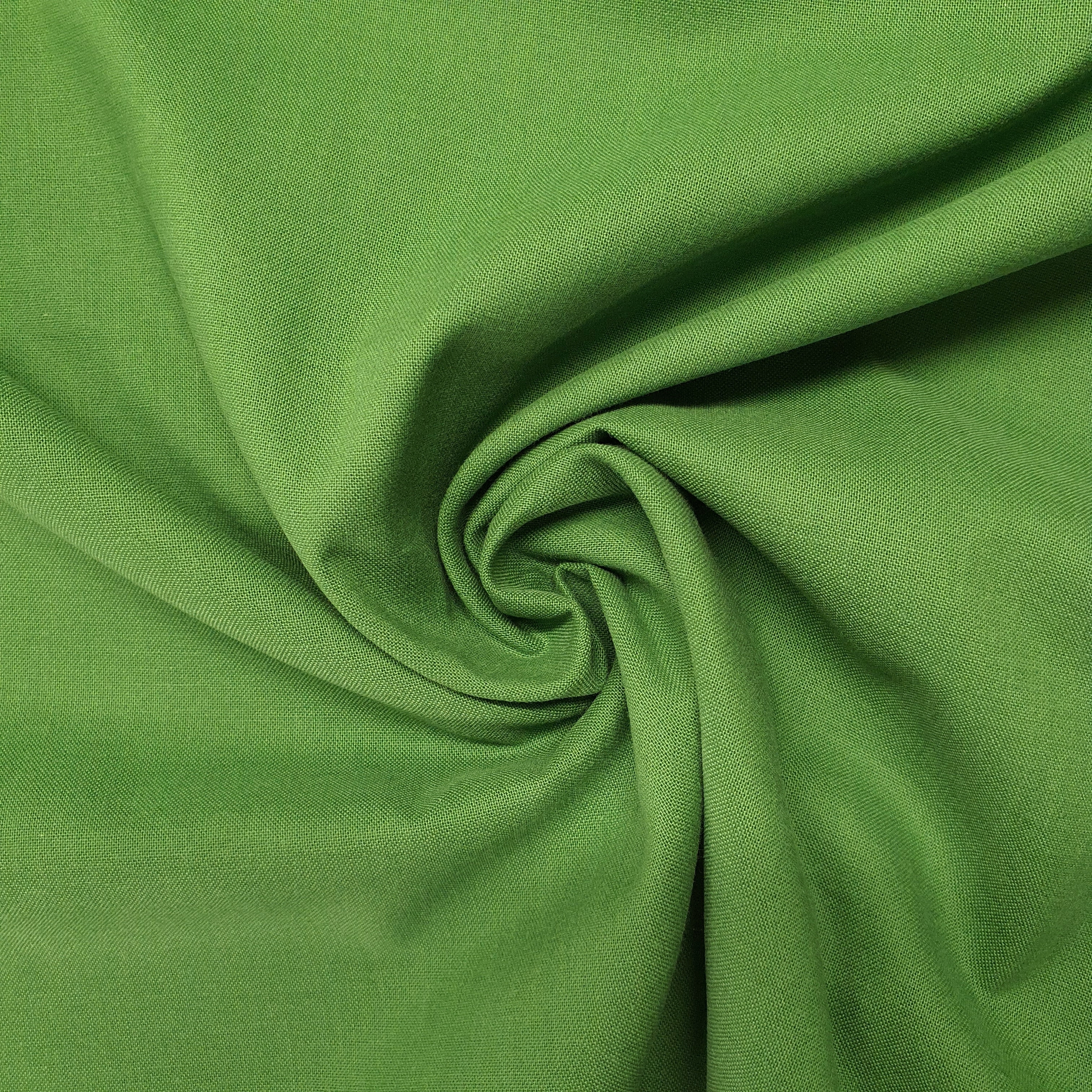 Tissu coton percale OEKO-TEX uni vert