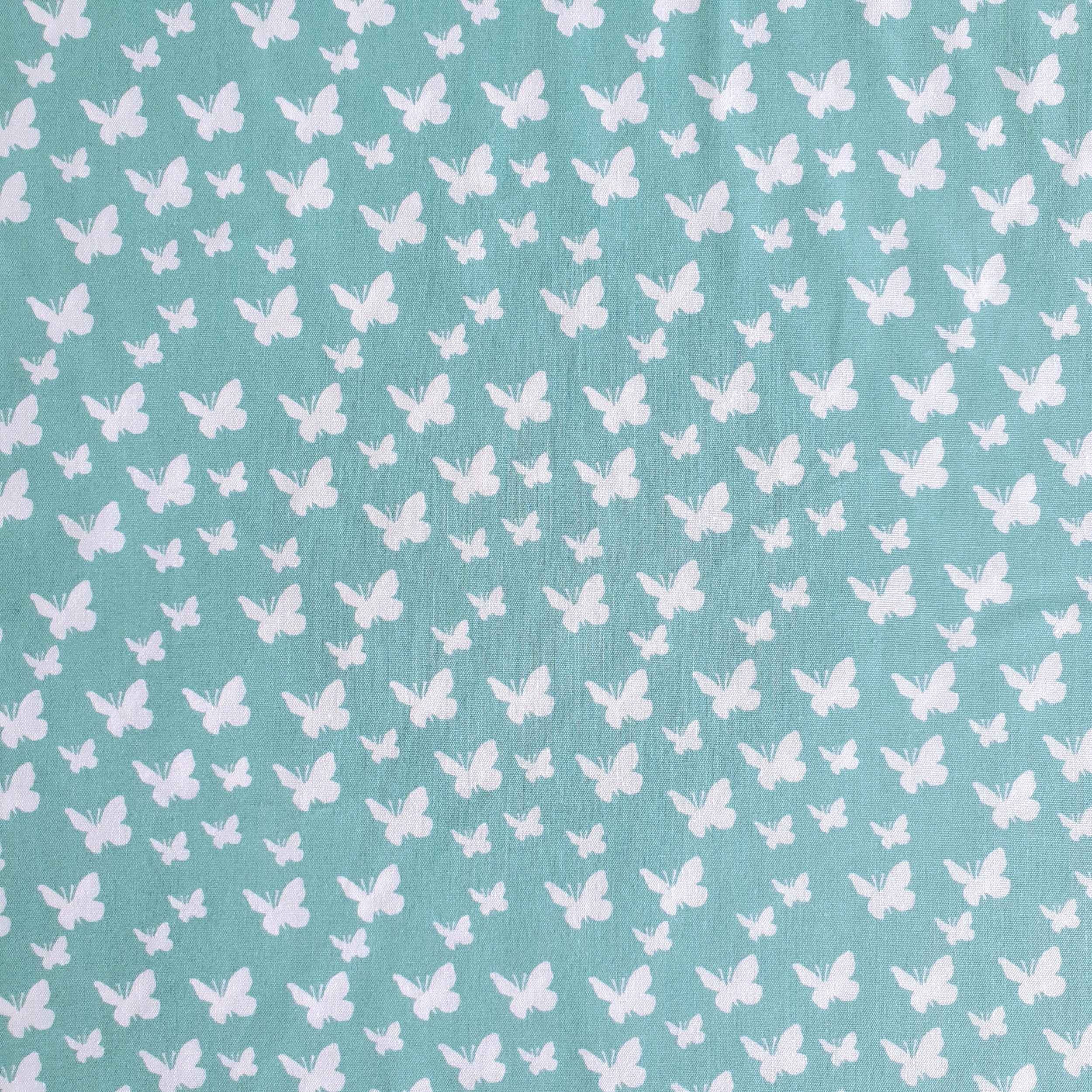 Tissu coton bleu papillon (1)