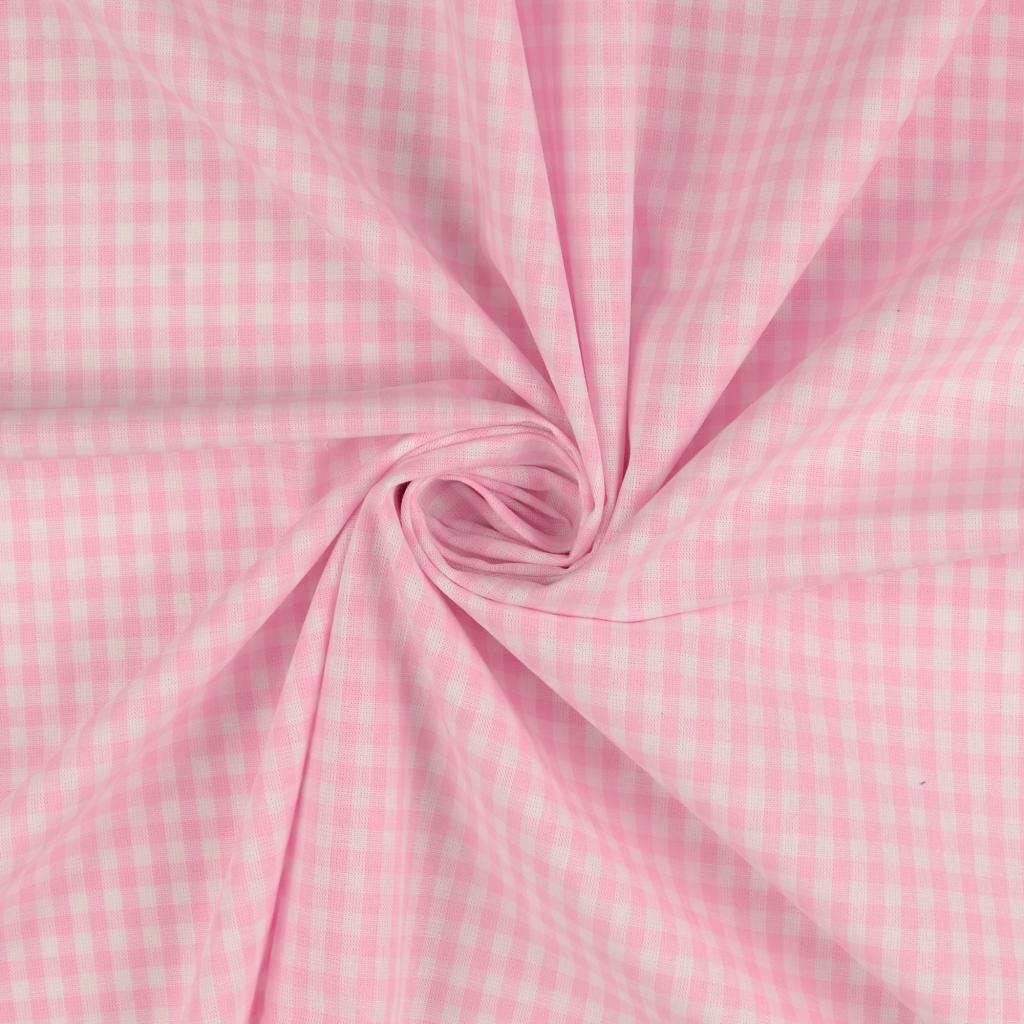 Copie de Tissu coton vichy rose