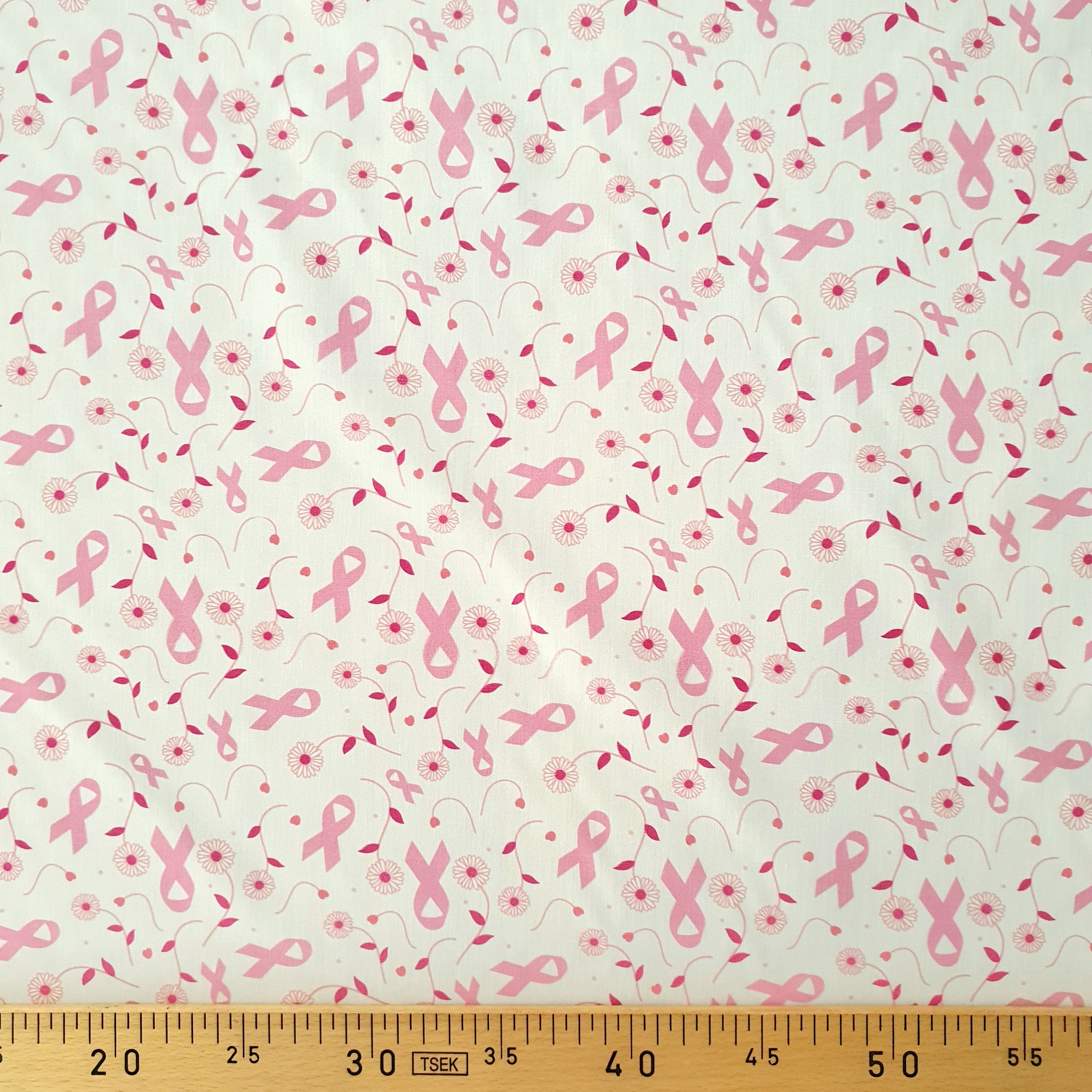 Tissu coton octobre rose (1)